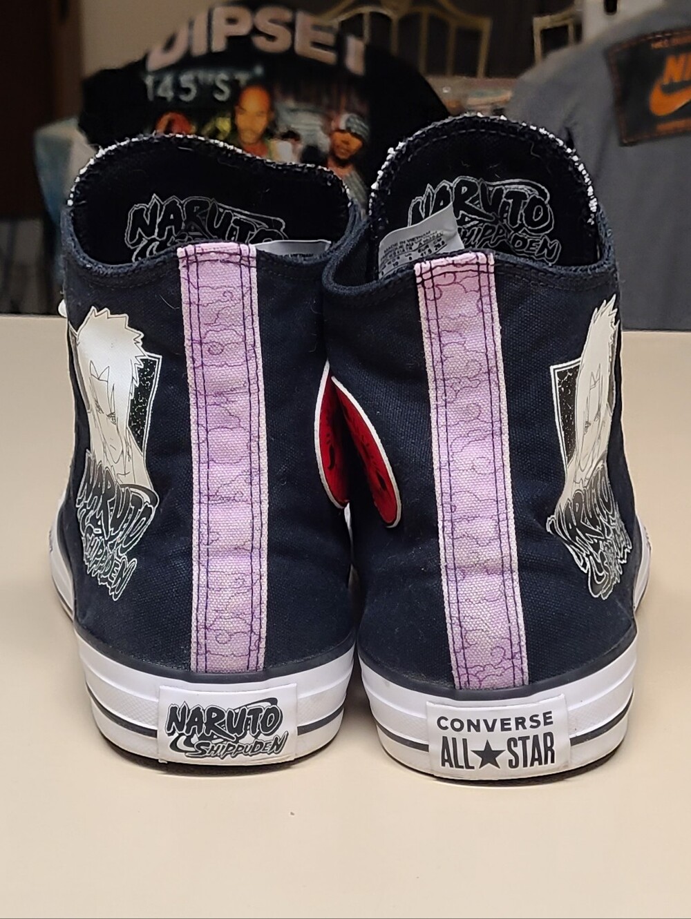 Converse X Naruto CTAS Sasuke Uchiha casual hi top sneakers size 8 - Picture 6 of 10